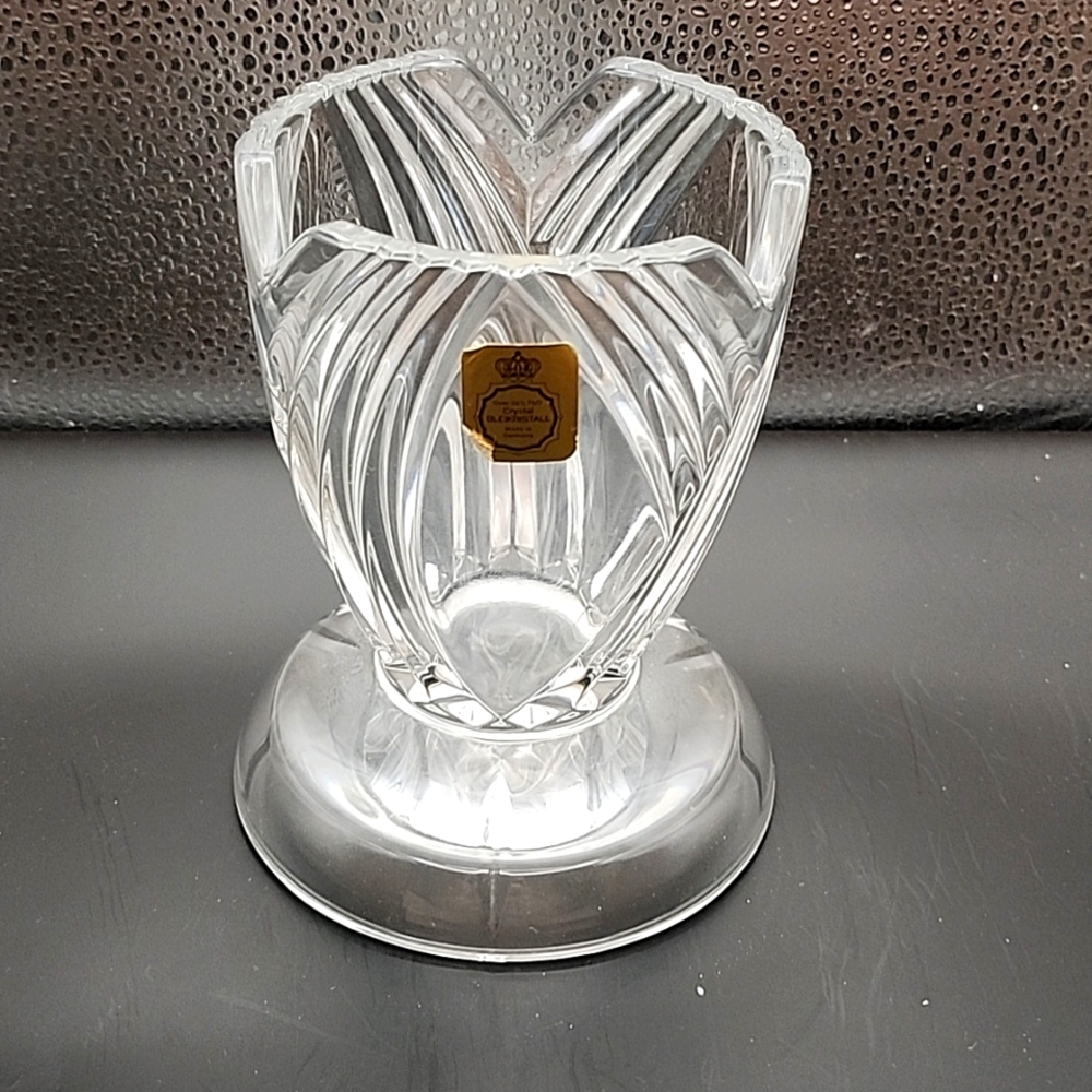 Bleikristall Lead Crystal Pillar Candle Holder 5"